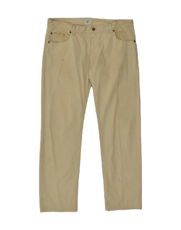 Outdoor Gear CERRUTI 1881 Mens Straight Chino Trousers W40 L33 Beige Cotton