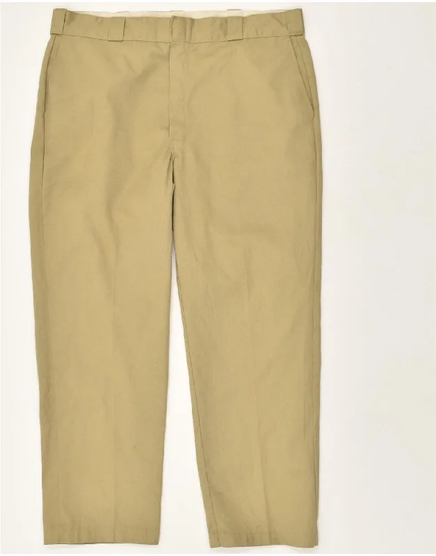 Timeless Apparel DICKIES Mens Slim Chino Trousers W40 L30 Beige Polyester