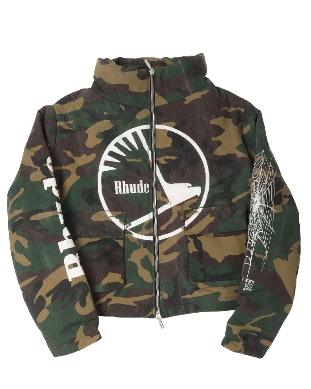 Easy Pants Camouflage Canvas Bomber Jacket