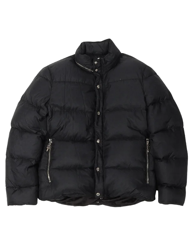 Soft Materials Tonal Monogram Puffer Jacket with Packable Hood