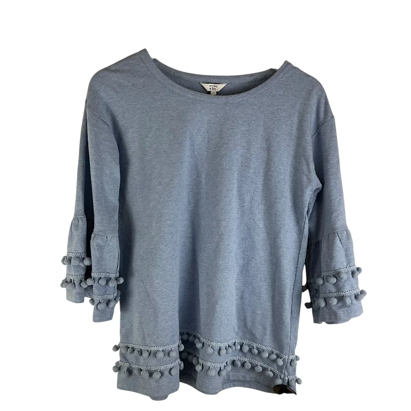 Lightweight Apparel Top 3/4 Sleeve By Crown And Ivy In Blue, Size: S