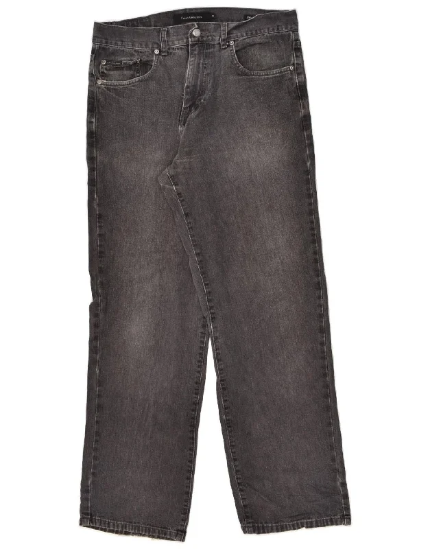 Cool Casuals CALVIN KLEIN Mens Straight Jeans W33 L32 Grey Cotton