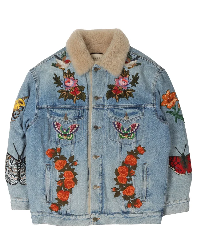 Cozy Looks Shearling ‘L’Aveugle Par Amour’ Denim Jacket
