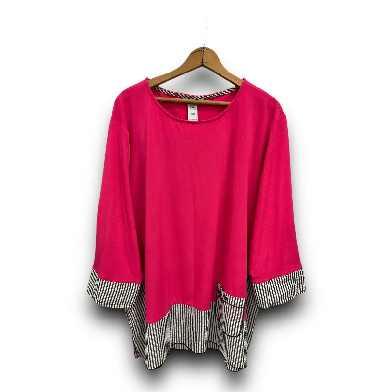 Versatile Wardrobe Top 3/4 Sleeve By Multiples  Size: 2x