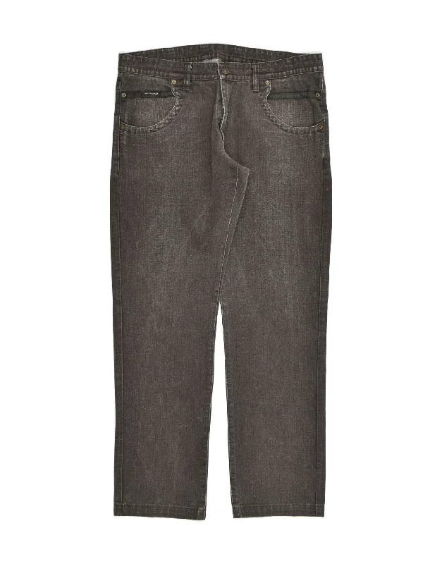 Relaxed Denim VINTAGE Mens Straight Jeans IT 54 2XL W38 L32  Grey Polyester