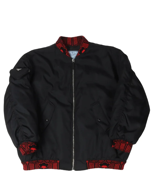 Sporty Wardrobe Re-Nylon Bomber Jacket