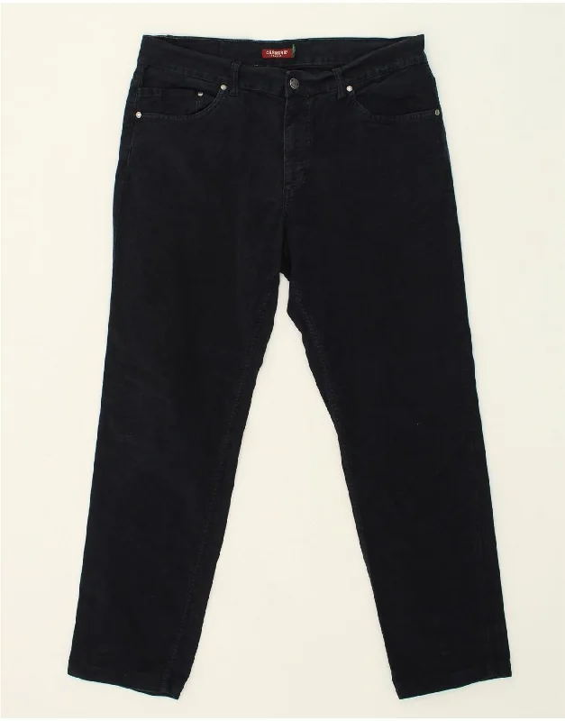 Relaxed Casuals CARRERA Mens Straight Jeans W34 L30 Navy Blue Cotton