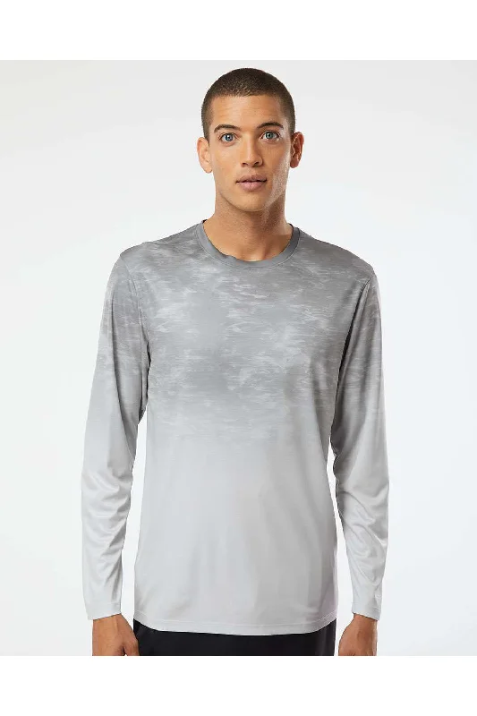 Simple Comfort Paragon Mens Montauk Oceanic Fade Performance Moisture Wicking Long Sleeve Crewneck T-Shirt - Aluminum Grey - Closeout Simple Comfort Paragon Mens Montauk Oceanic Fade Performance Moisture Wicking Long Sleeve Crewneck T-Shirt - Aluminum Grey - Closeout