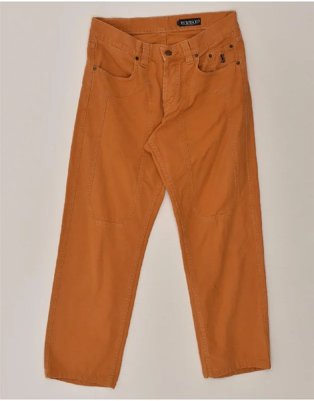 Timeless Apparel JECKERSON Mens Straight Casual Trousers W32 L26 Brown Cotton