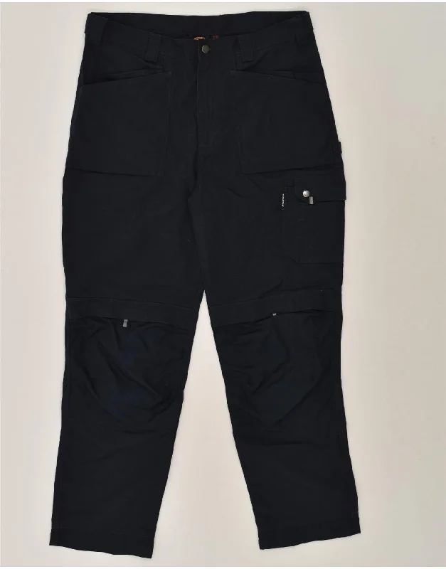 Cozy Looks DICKIES Mens Tapered Cargo Trousers W38 L31 Navy Blue Polyester