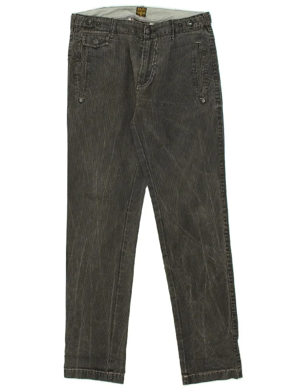 All-Purpose Wear VINTAGE Mens Slim Casual Trousers W32 L34  Grey Cotton