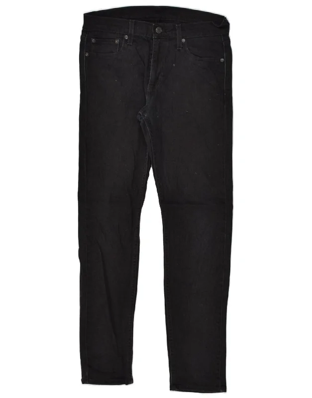 Relaxed Fits LEVI'S Mens Skinny Jeans W30 L32 Black Cotton
