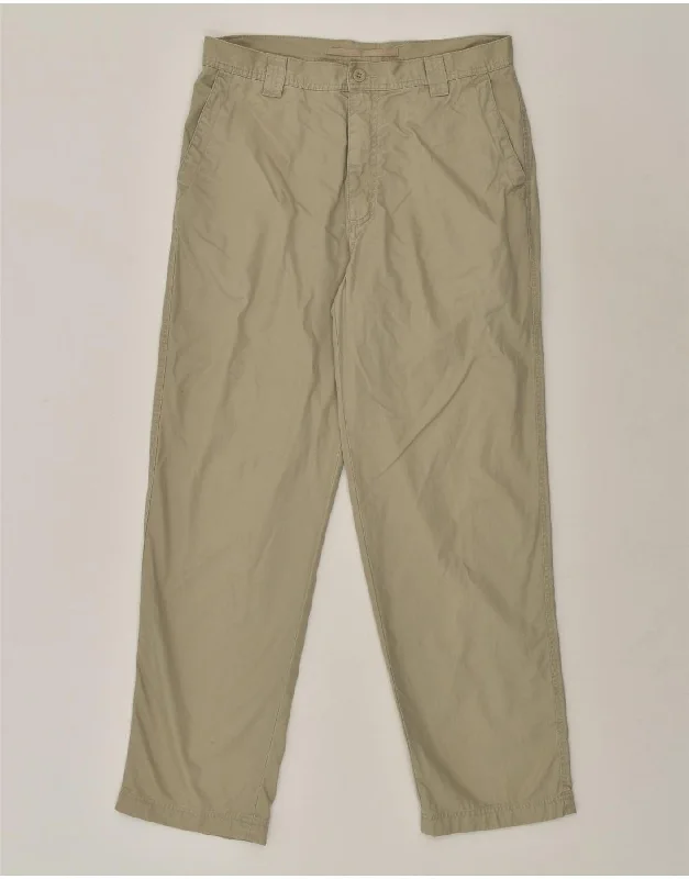 Cool Jackets NAUTICA Mens Clipper Relaxed Fit Chino Trousers W34 L32 Beige Cotton