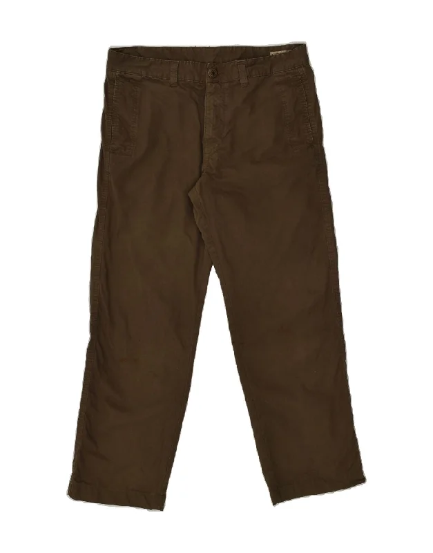 Active Comfort MURPHY & NYE Mens Straight Chino Trousers W36 L28 Brown Cotton