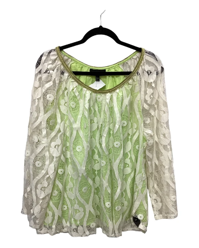 Functional Wear Top Long Sleeve By Lane Bryant In Green, Size: 1x