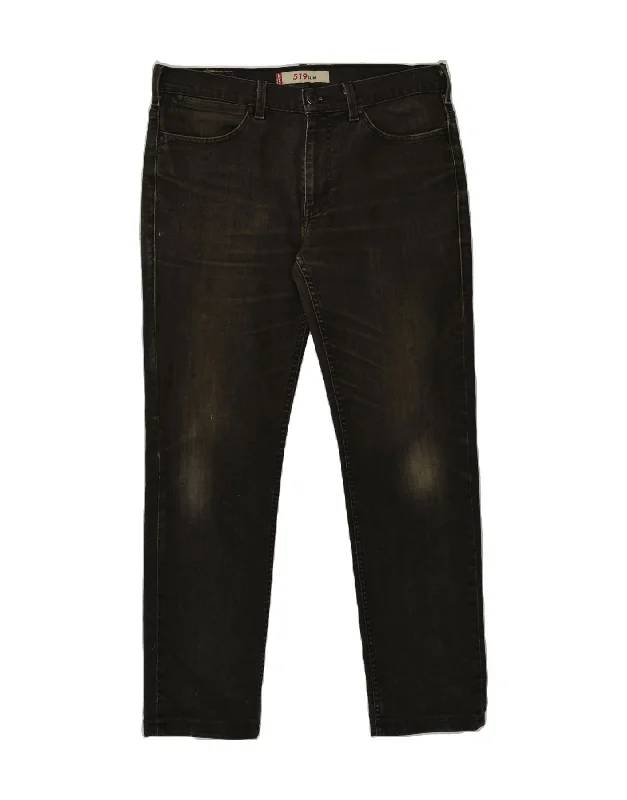 Cozy Essentials LEVI'S Mens 519 Slim Jeans W34 L30 Grey Cotton
