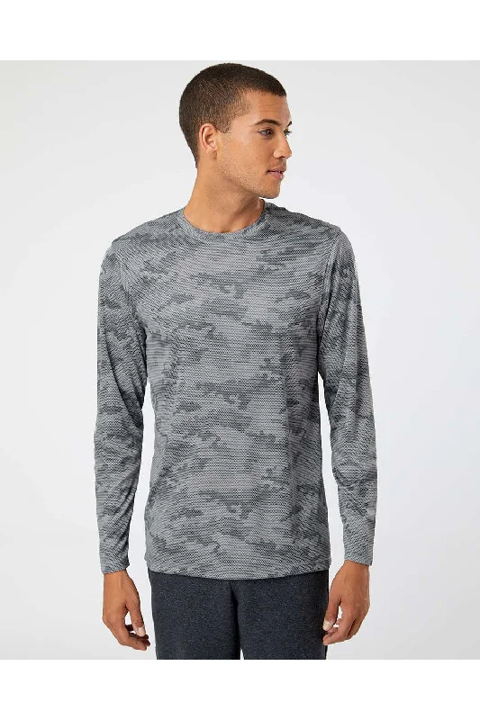 Urban Look Paragon Mens Pompano Performance Moisture Wicking Camo Long Sleeve Crewneck T-Shirt - Medium Grey - Closeout Urban Look Paragon Mens Pompano Performance Moisture Wicking Camo Long Sleeve Crewneck T-Shirt - Medium Grey - Closeout