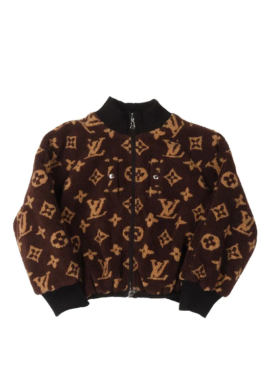Flexible Wear Reversible Fleece Cocoon Bomber Jacket