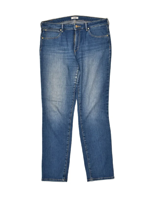 Soft Jackets WRANGLER Mens Slim Jeans W321 L32  Blue Cotton