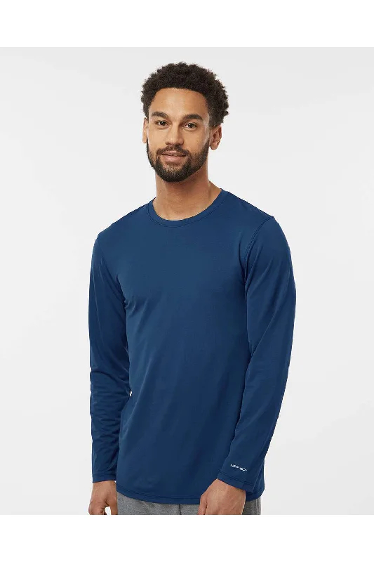 Effortless Gear Paragon Mens Aruba Extreme Performance Moisture Wicking Long Sleeve Crewneck T-Shirt - Navy Blue Effortless Gear Paragon Mens Aruba Extreme Performance Moisture Wicking Long Sleeve Crewneck T-Shirt - Navy Blue