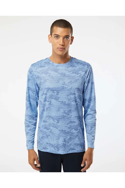 Comfy Sweaters Paragon Mens Pompano Performance Moisture Wicking Camo Long Sleeve Crewneck T-Shirt - Blue Mist - Closeout Comfy Sweaters Paragon Mens Pompano Performance Moisture Wicking Camo Long Sleeve Crewneck T-Shirt - Blue Mist - Closeout