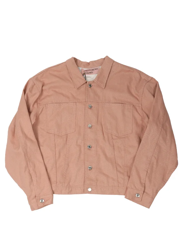 Versatile Knitwear "Cannot Feel Love or Guilt" Denim Jacket