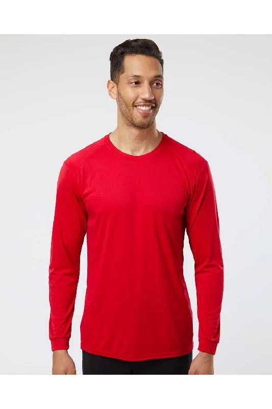Relaxed Activewear Paragon Mens Islander Performance Moisture Wicking Long Sleeve Crewneck T-Shirt - Red Relaxed Activewear Paragon Mens Islander Performance Moisture Wicking Long Sleeve Crewneck T-Shirt - Red
