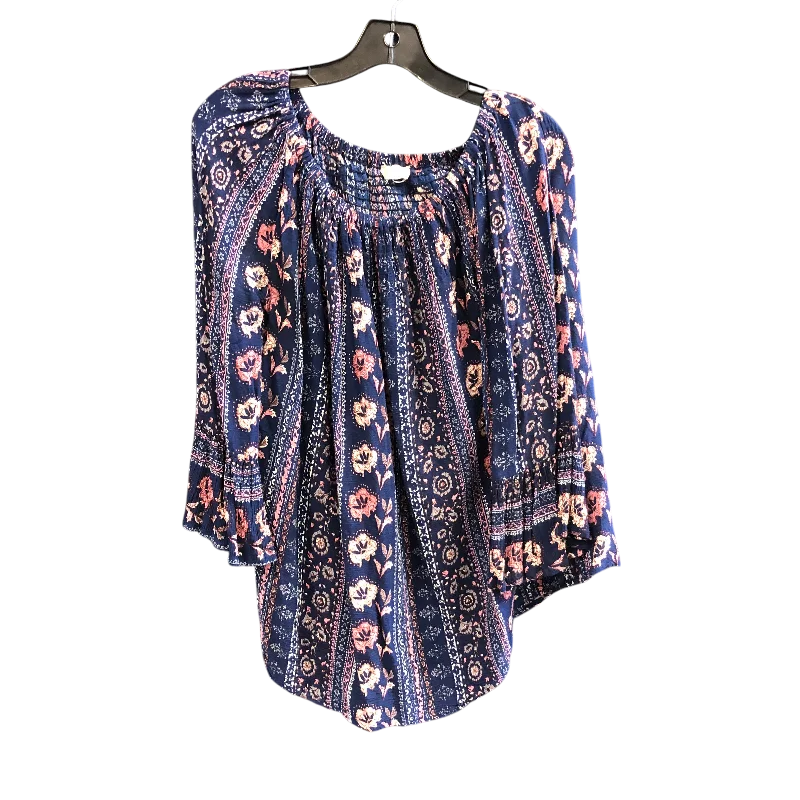 Everyday Comfort Wear Top 3/4 Sleeve By Altard State In Blue & Pink, Size: S