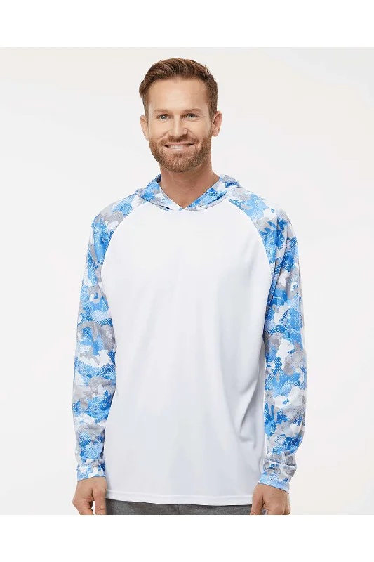 Cozy Sweatshirts Paragon Mens Tortuga Extreme Performance Moisture Wicking Long Sleeve Hooded T-Shirt Hoodie - White/Blue Mist Camo Cozy Sweatshirts Paragon Mens Tortuga Extreme Performance Moisture Wicking Long Sleeve Hooded T-Shirt Hoodie - White/Blue Mist Camo