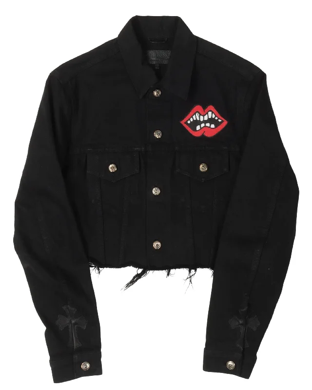 Functional Layers Matty Boy Chomper Patch Cropped Denim Jacket