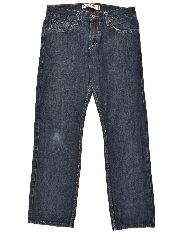 Versatile Wardrobe LEVI'S Mens 514 Slim Straight Jeans W33 L32 Blue Cotton
