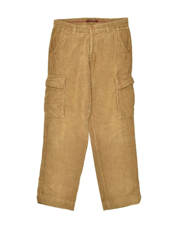 Lightweight Apparel CARRERA Mens Straight Corduroy Trousers W33 L29  Brown Cotton