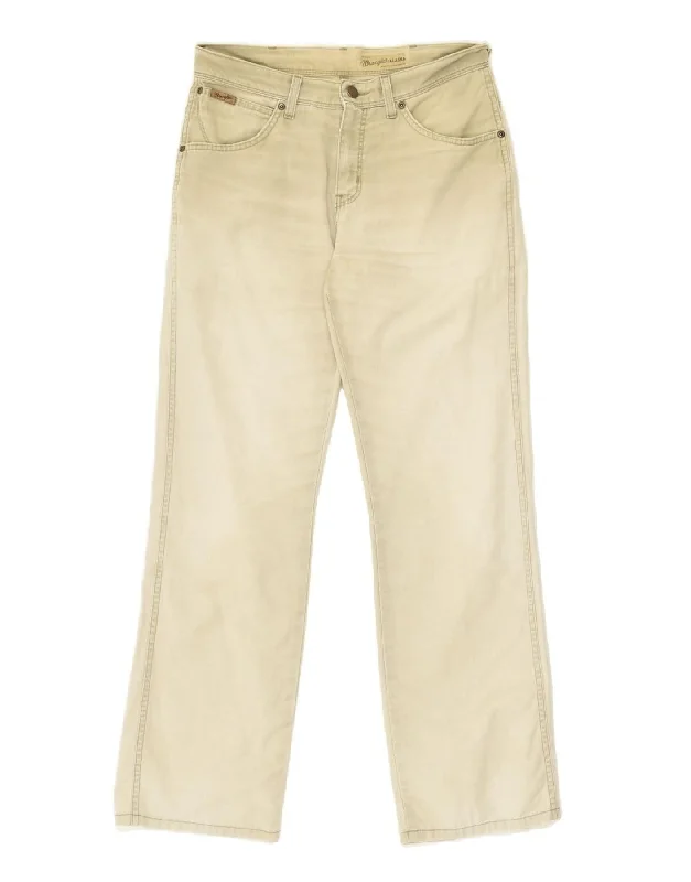 Effortless Gear WRANGLER Mens Alaska Straight Casual Trousers W30 L30  Beige