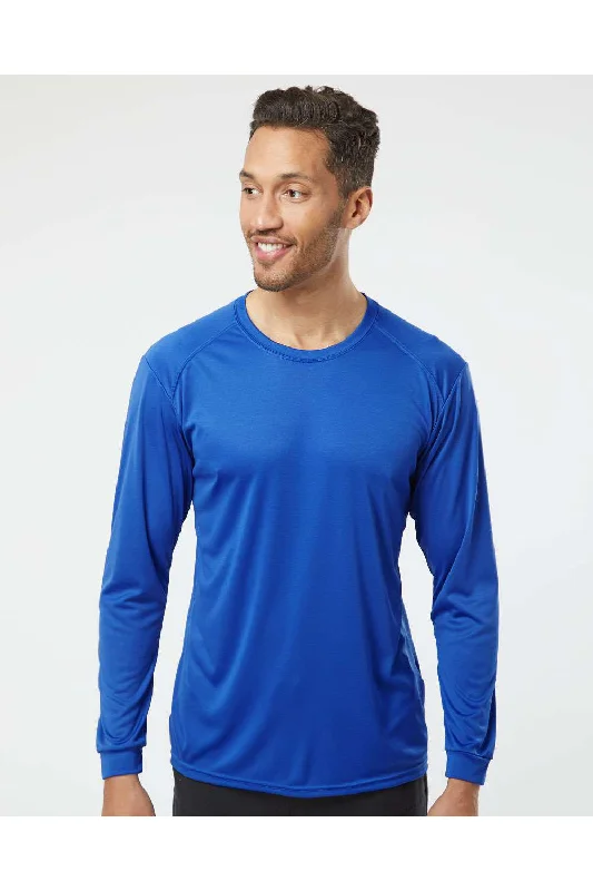 Functional Tops Paragon Mens Islander Performance Moisture Wicking Long Sleeve Crewneck T-Shirt - Royal Blue Functional Tops Paragon Mens Islander Performance Moisture Wicking Long Sleeve Crewneck T-Shirt - Royal Blue