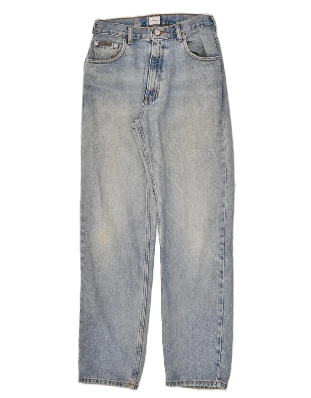 Lightwear Options CALVIN KLEIN Mens Tapered Jeans W28 L30  Blue Cotton