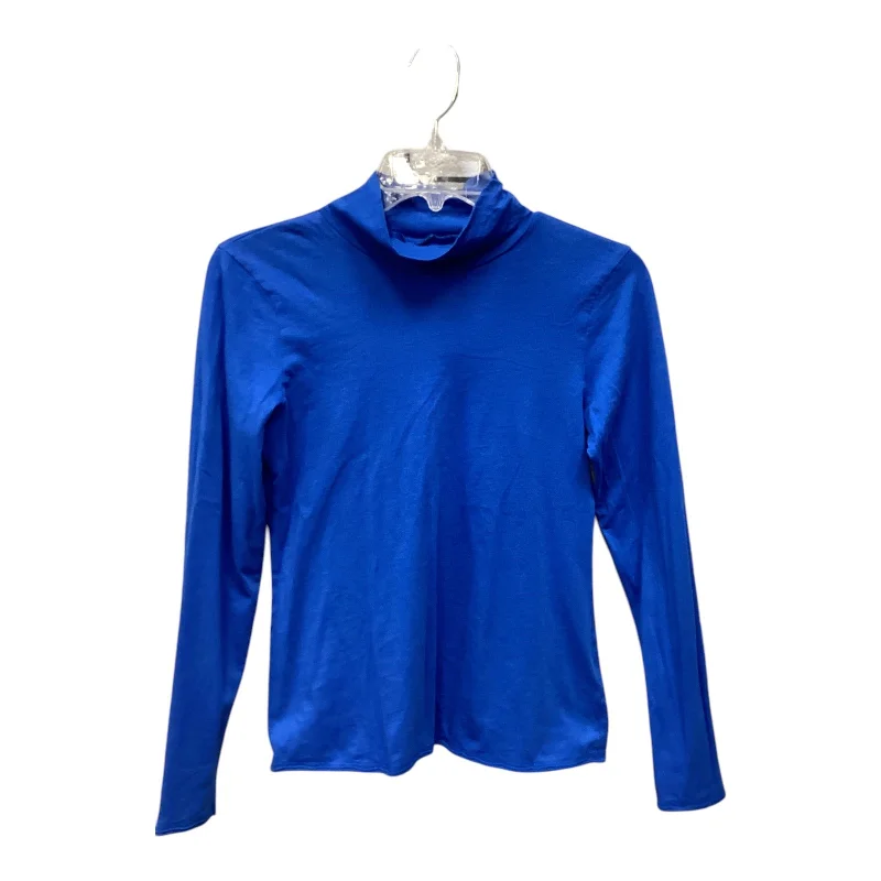 Classic Wear Top Long Sleeve Basic By Anthropologie In Blue, Size: S