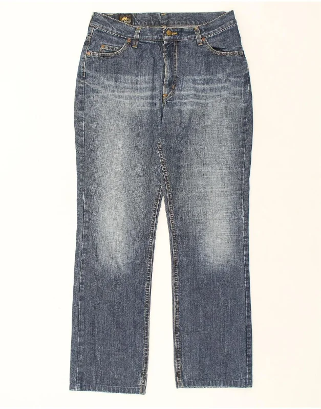 All-Purpose Wear LEE Mens Straight Jeans W33 L31 Blue Cotton