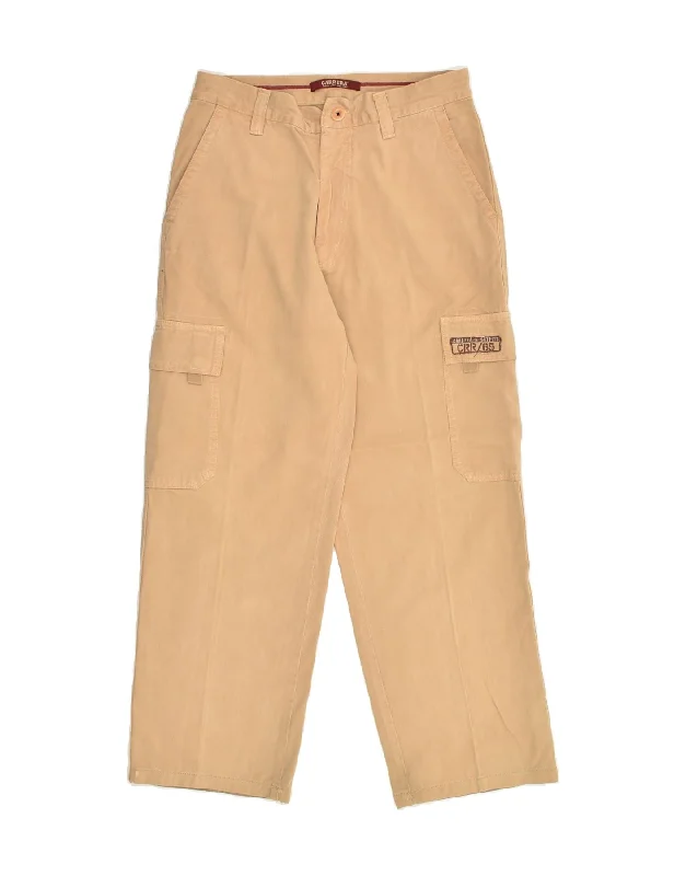 Relaxed Fits CARRERA Mens Straight Cargo Trousers W33 L27  Beige Cotton