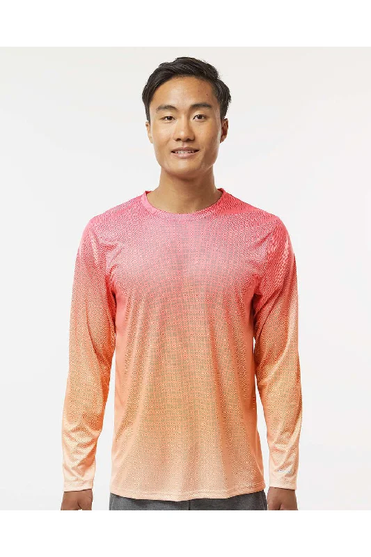 Cool Jackets Paragon Mens Barbados Performance Moisture Wicking Pin Dot Long Sleeve Crewneck T-Shirt - Red/Light Orange Cool Jackets Paragon Mens Barbados Performance Moisture Wicking Pin Dot Long Sleeve Crewneck T-Shirt - Red/Light Orange