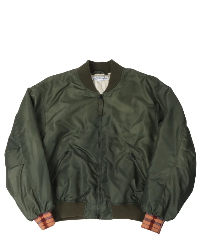 Basic Fashion Satin Bomber Jacket