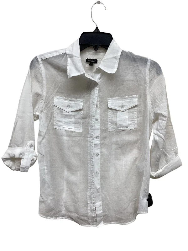 Street-Friendly Wear Top Long Sleeve By Talbots In White, Size: Xs