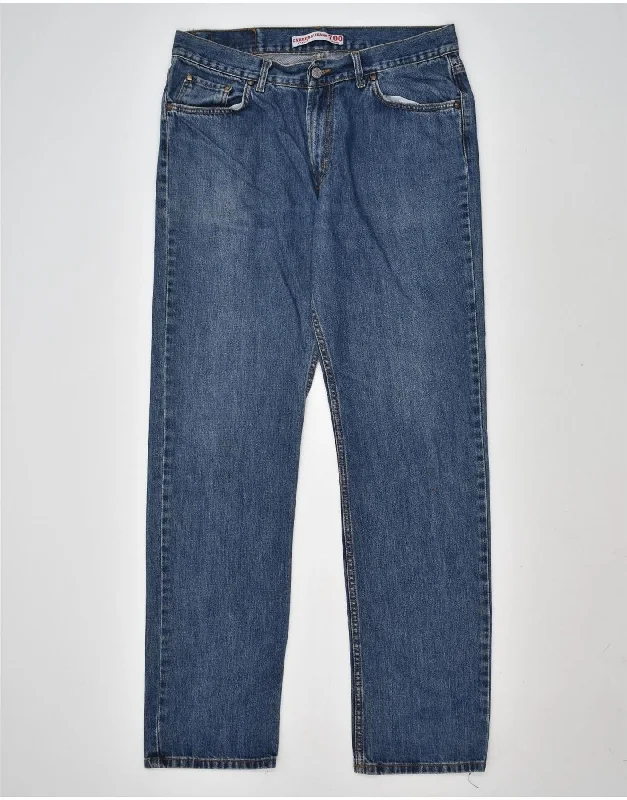 Premium Fit CARRERA Mens 700 Straight Jeans W36 L34 Blue Cotton
