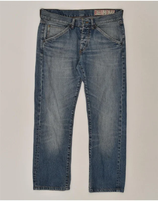 Soft Sweaters RIFLE Mens Straight Jeans W32 L27 Blue Cotton