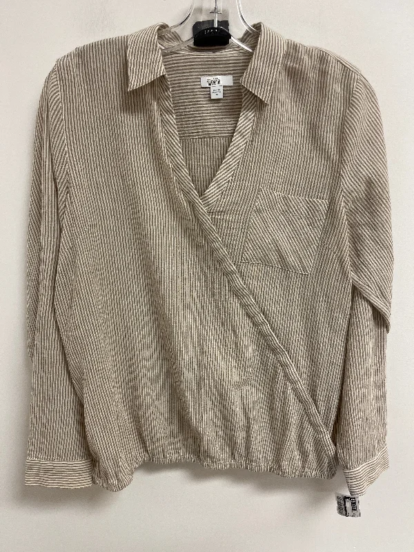 Urban Gear Top Long Sleeve By J. Jill In Tan, Size: Xs