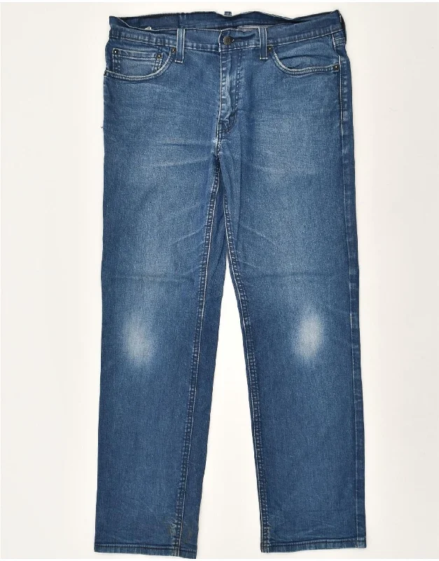 Urban Outfits LEVI'S Mens 541 Straight Jeans W33 L29 Navy Blue Cotton