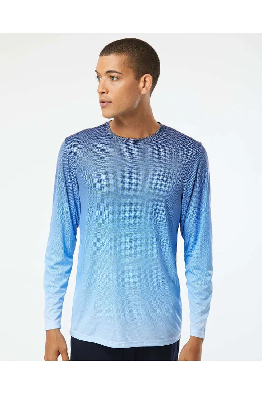 Soft Sweaters Paragon Mens Barbados Performance Moisture Wicking Pin Dot Long Sleeve Crewneck T-Shirt - Navy Blue/Blue Mist Soft Sweaters Paragon Mens Barbados Performance Moisture Wicking Pin Dot Long Sleeve Crewneck T-Shirt - Navy Blue/Blue Mist