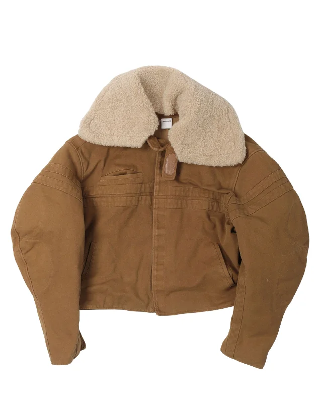 Modern Casuals Shearling Collar Jacket