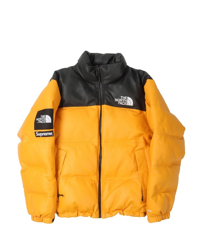 Effortless Comfort The North Face FW17 Leather Nuptse Jacket