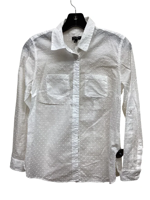 Practical Looks Top Long Sleeve By Talbots In White, Size: Sp