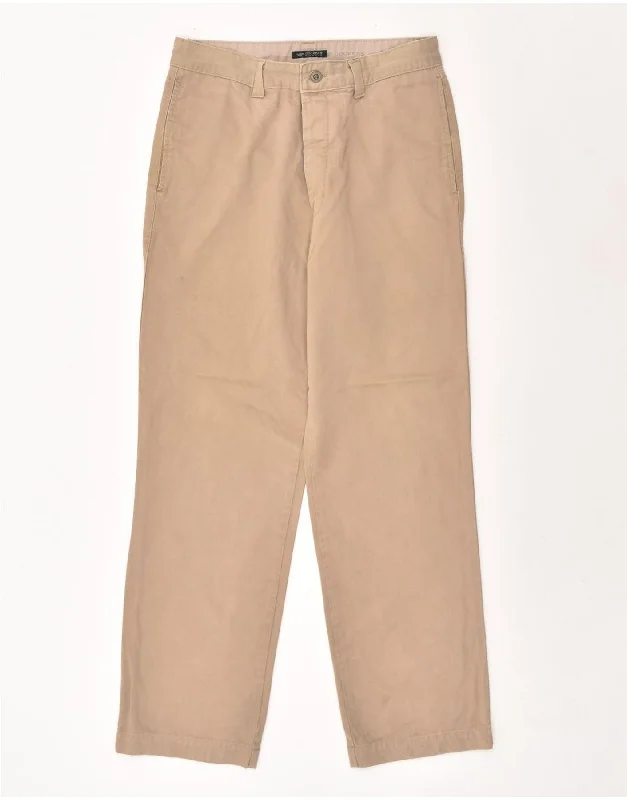Flexible Wear DOCKERS Mens Straight Chino Trousers  W31 L30 Beige Cotton